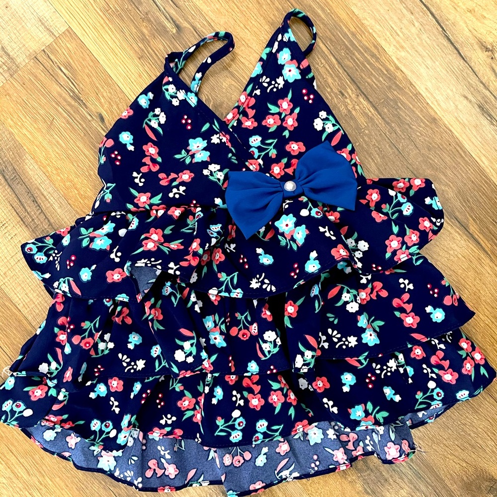 Blue floral Baby Dress